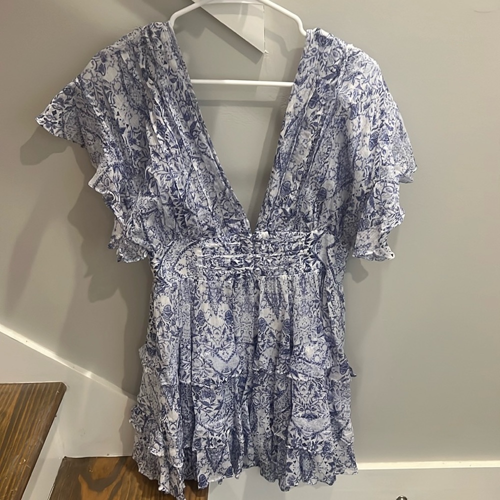 I just have to have it mini blue floral dress, Size M
